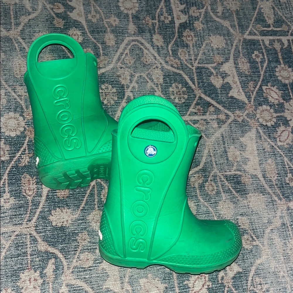 Crocs Green Toddler Rain Boot 10